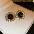 28# Silver Needle-Golden-Black & Rhimestone