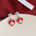 Snowflake Love-E0199 Silver Needle