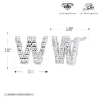 Platinum-Plated-W / 925 Silver