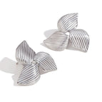 Boomerang Stud Earrings-Steel Color