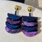 2504109 Gradient Blue Purple Galaxy Earrings (S925 Silver Needle)