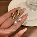 36# irregular Phnom Penh Pearl Earrings