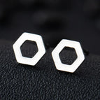 Silver Hollow Hexagon