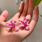 2505289B Pink Flowers (S925 Silver Needle)