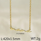 Gold Necklace Kn282197-KLX