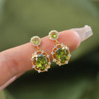 Round zircon butterfly earrings