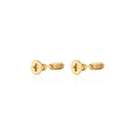 Gold stud earrings