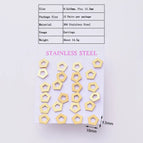 9.5x10mm / Pentagon / 12 Pairs/Package