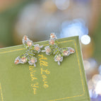 Olive Green Butterfly Studs