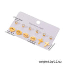 ECG Love Heart Stud Earrings Suit