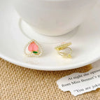 5#Ear Clip-Pearl Peach