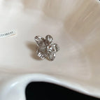Ear Clip-Silver-Flower