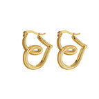 One Size / Gold / Heart-Shaped Earrings