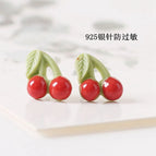Green Cherry 925 Silver Needle