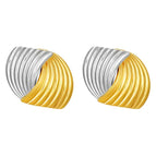Striped Staggered Earrings-Ms547