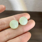 2405365C 12mm Green Natural Stone (S925 Silver Needle)