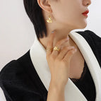 F049-Steel Earrings