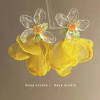 Retro sweet flower earrings
