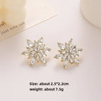 429-Crystal flowers【Gold/1.3*1.1cm】