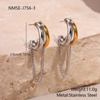 NMSE-J756-3 Color Block Earrings