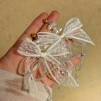 Xiaoxiangfeng Crystal Beaded Bowknot Earrings