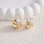 Gold Zircon Earrings