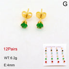 4mm / Multicolor / 12 Pairs/Box