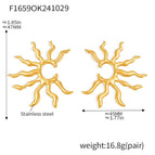 F1659-Gold Exaggerated Earrings