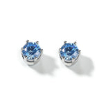 Silver Sea Blue Zirconium 8mm round Zirconium (Single)