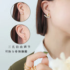 F550 Gold Earrings (Three Holes Can Be Adjusted Freely)