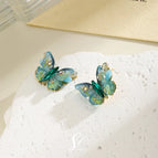 Handmade Butterfly Studs/Blue