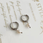 Pearl Ear Clip Silver
