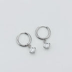 E0081S-3 White Square Earrings