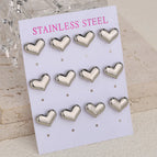 Love Ed101 / Silver / 6 Pairs/Card