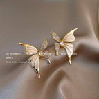 4# Zircon Butterfly Studs