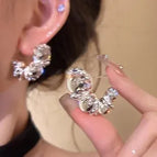 Ice transparent earrings