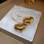 27# Ear Hook-Golden Love Heart