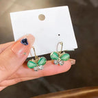 20#Earrings-gold-green