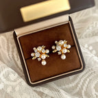 Golden Irregular Ear Studs