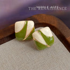 White and Green Small Square