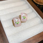 61# Silver Needle-Pink Tulip Flowers