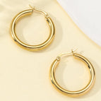 Glossy Earrings-Gold