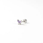 2#Purple (one Finished Product) / F136 Titanium Alloy Rod (0.8mm Thick*6mm Long)