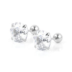 Steel Color round White Zirconium / 0.8*6*8 * 4mm