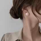 Diamond Mermaid Pearl【E0199 Silver Needle】
