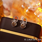 25#Brown Bowknot Earrings