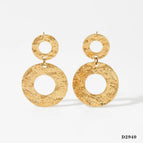 Golden, round Earrings D2940