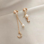 Asymmetric Star and Moon Ear Clip