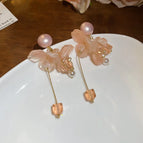 20# Silver Needle-Pink-Flower Tassel