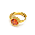 Golden, round Orange Diamond